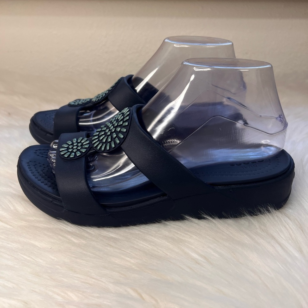 CROCS Monterey Diamante Wedge Sandal